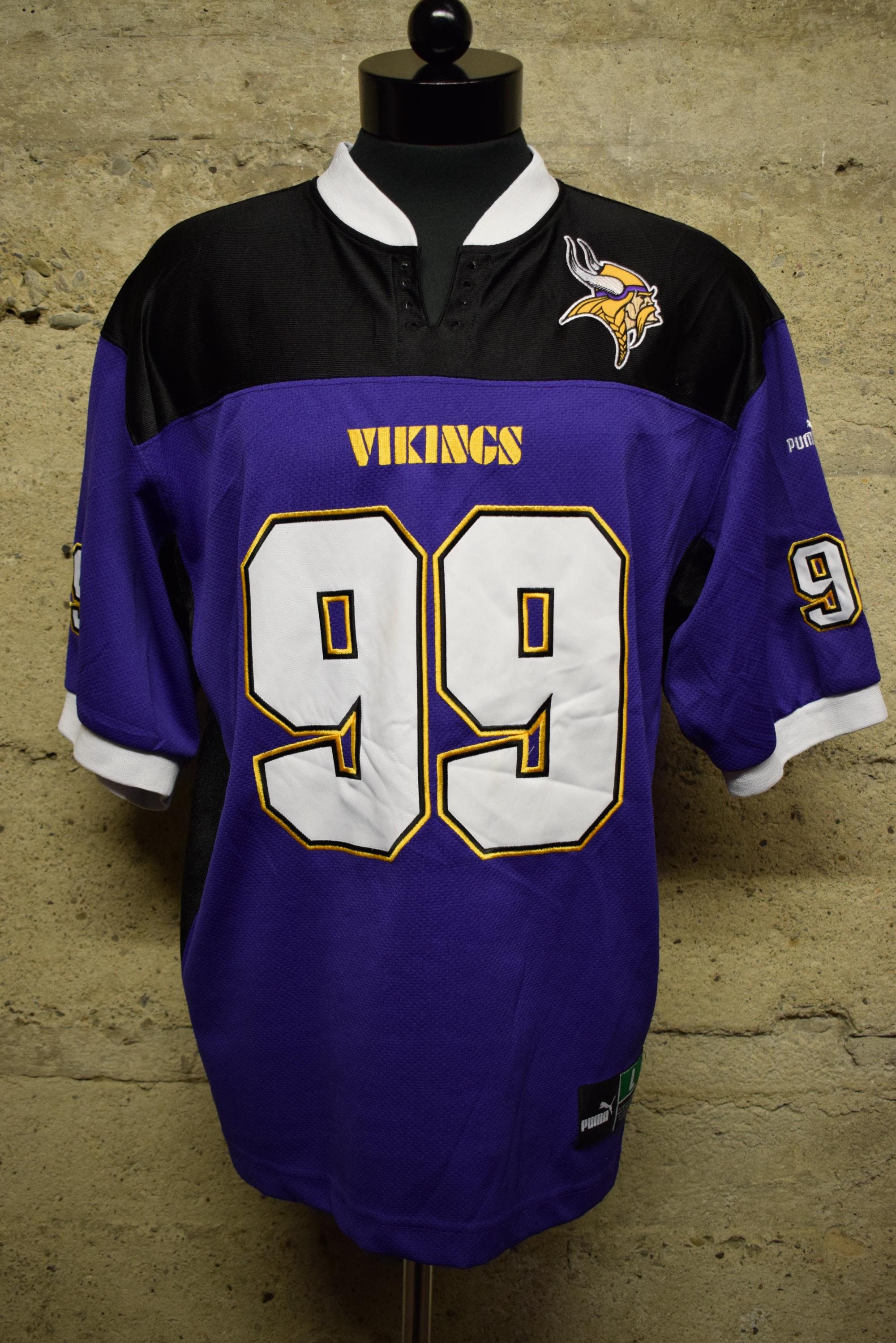Vintage Minnesota Vikings Puma #99 NFL Embroidered Football Jersey