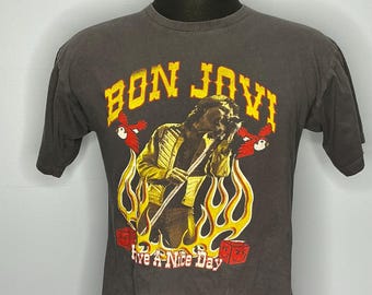 Vintage Y2K Bon Jovi 2005-2006 Have a Nice Day Tour Green Fruit of