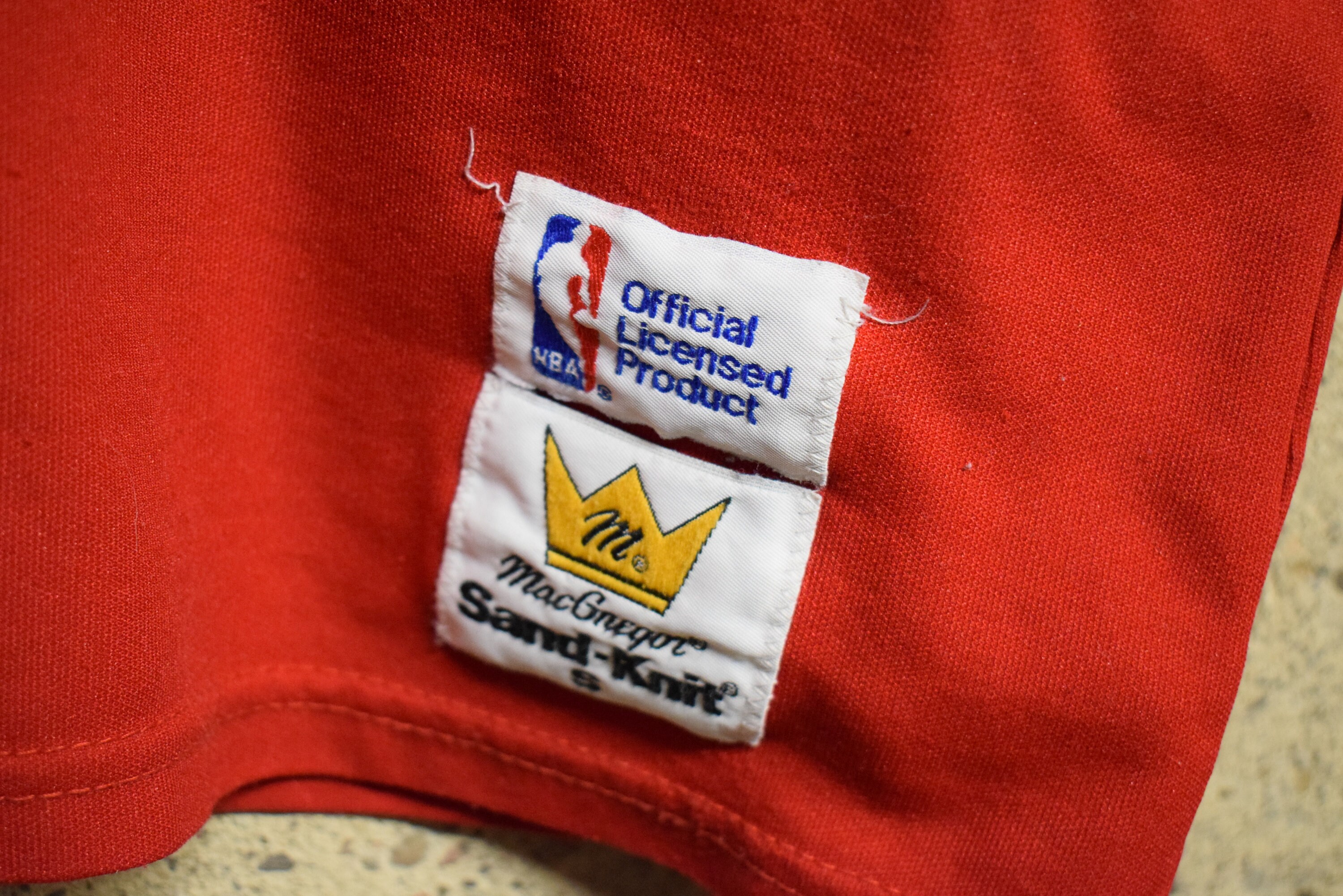 Vintage Sand Knit Chicago Bulls NBA Basketball #23 Michael Jordan