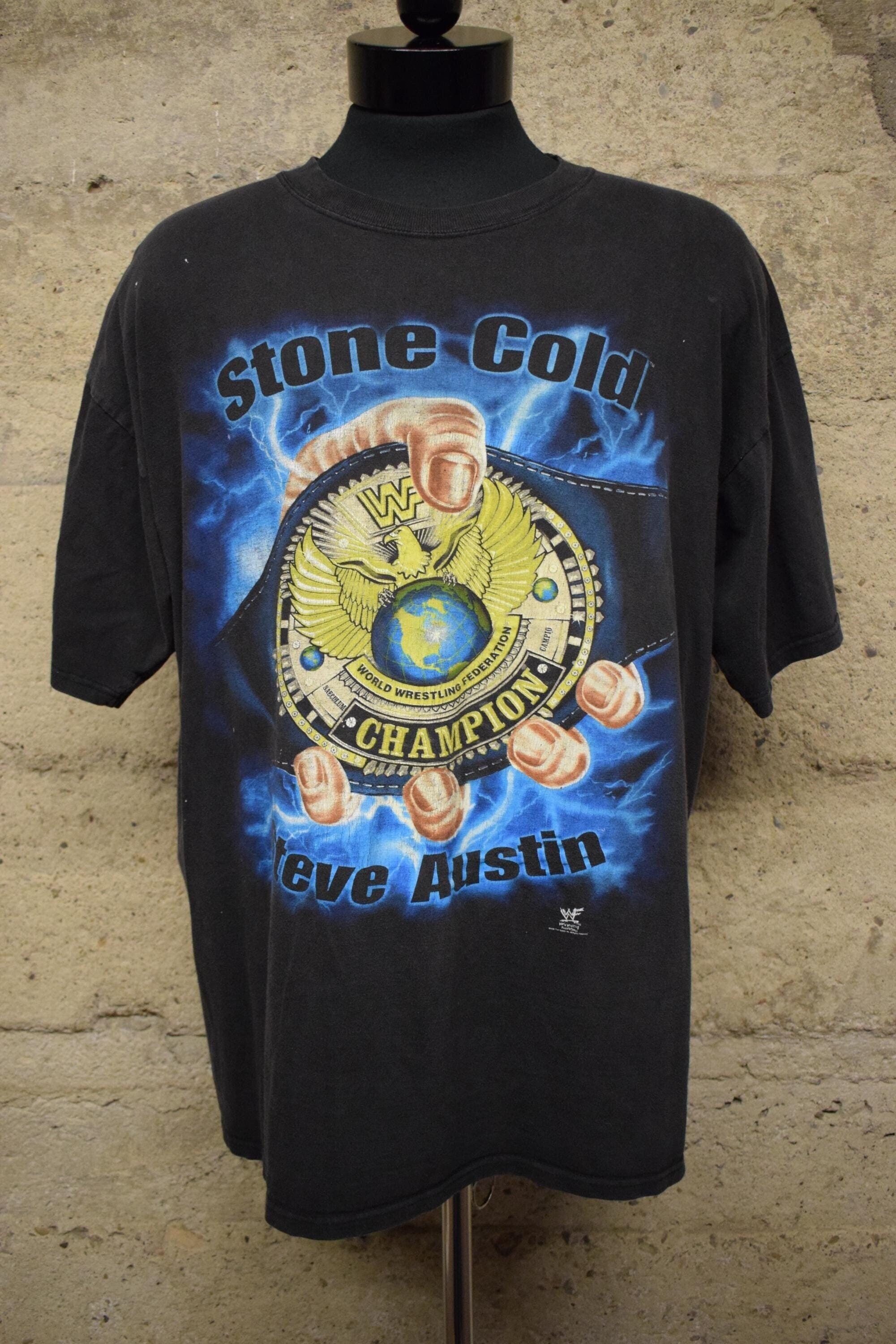 Vintage WWF Stone Cold Steve Austin Champion Belt All Sport T 