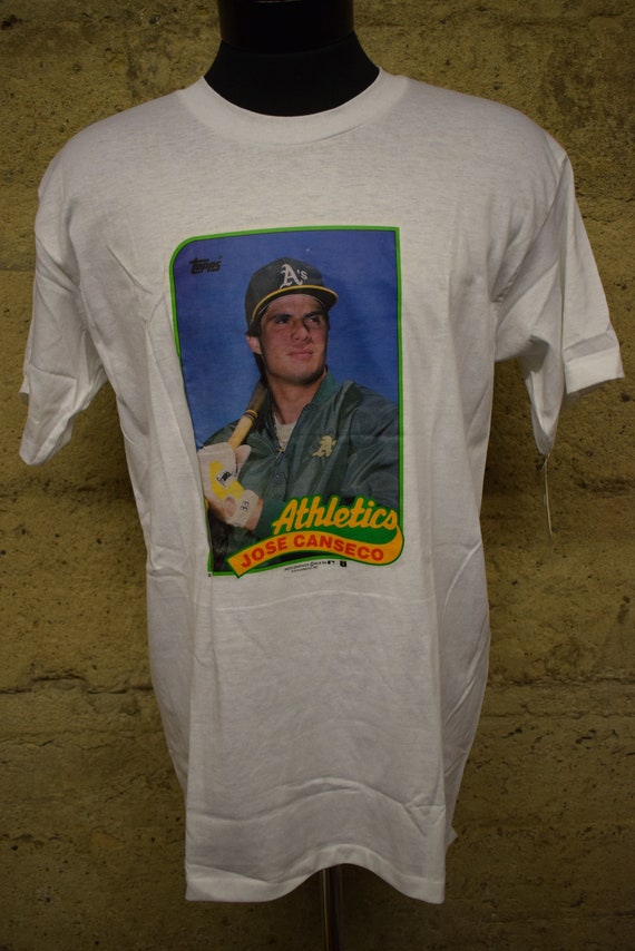 USA製 90s ヴィンテージ アスレチックス ホセ・カンセコ Tシャツ ヴィンテージ 1989 ホセ カンセコ オークランド アスレチックス