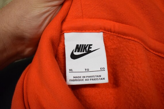 トップス 90s NIKE White Tag Center Logo Sweat Vintage Nike Center Swoosh Pullover Hoodie White Tag
