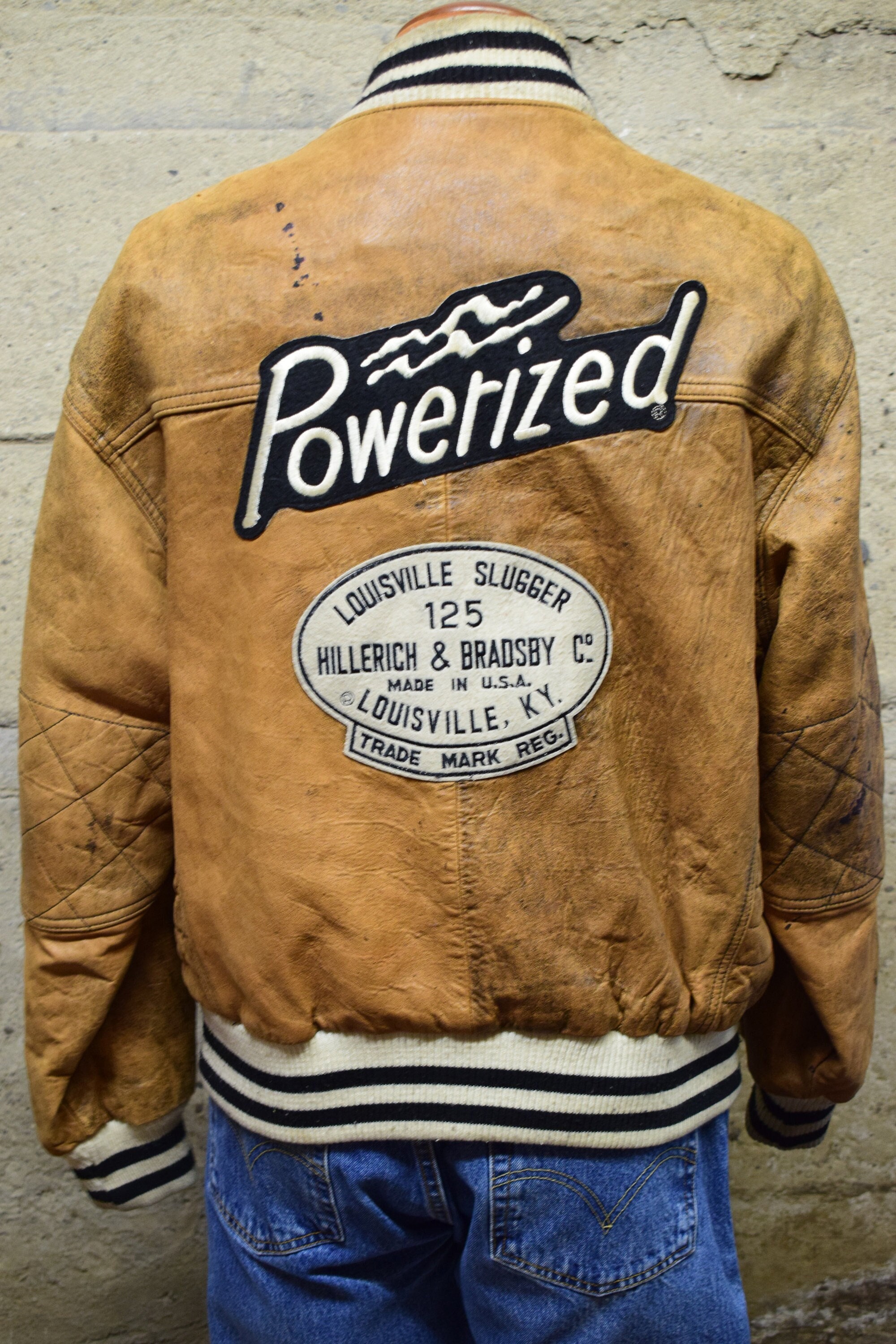 VintageCasablanca88 Vintage 90's Louisville Slugger Wool/Leather Varsity Jacket