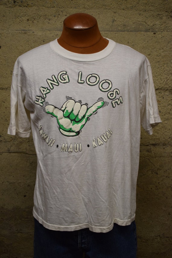 Vintage Hang Loose Hawaii Maui Kauai T-Shirt XL 80