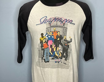 Camiseta vintage de 1980 de la banda de rock Sha Na Na, serie de televisión Shanana, manga raglán, The Knits, talla XL