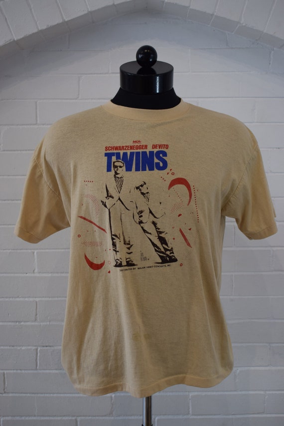 Vintage RARE 1988 Twins Schwarzenegger Devito Movie Promo T shirt