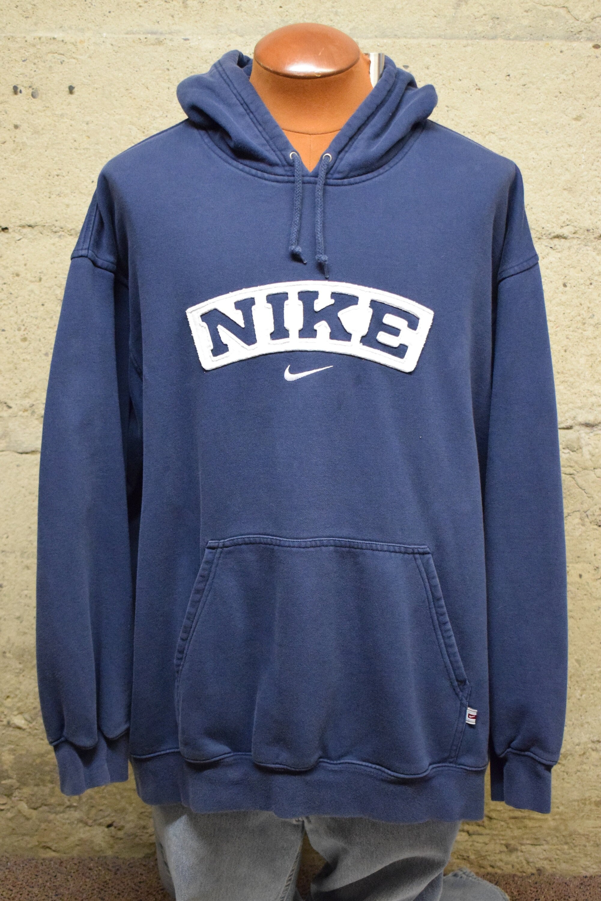 NIKE double zip foodie y2k/古着/archive Vintage Nike Y2K Faded Black Zip Hoodie Size M MEN | eBay