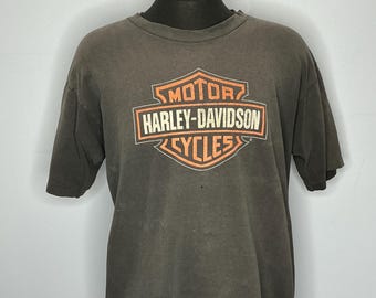 Camiseta vintage Harley Davidson Warren’s Living The Legend de los 90, con costura simple, talla XL