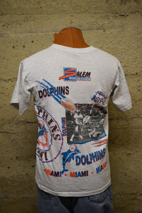 Vintage 1990 Miami Dolphins Football All Over Pri… - image 4