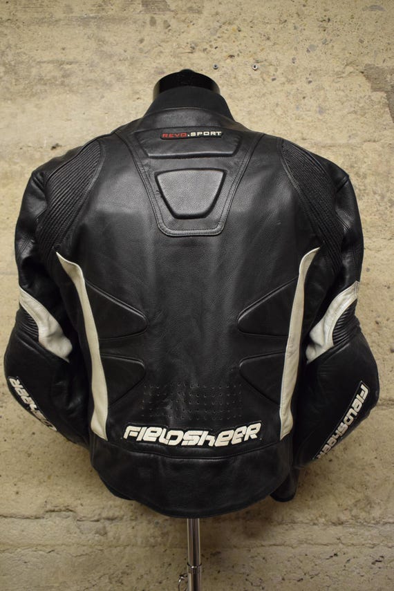 Vintage Fieldsheer Motorcycle Racing Leather Jacket 90's Size 42