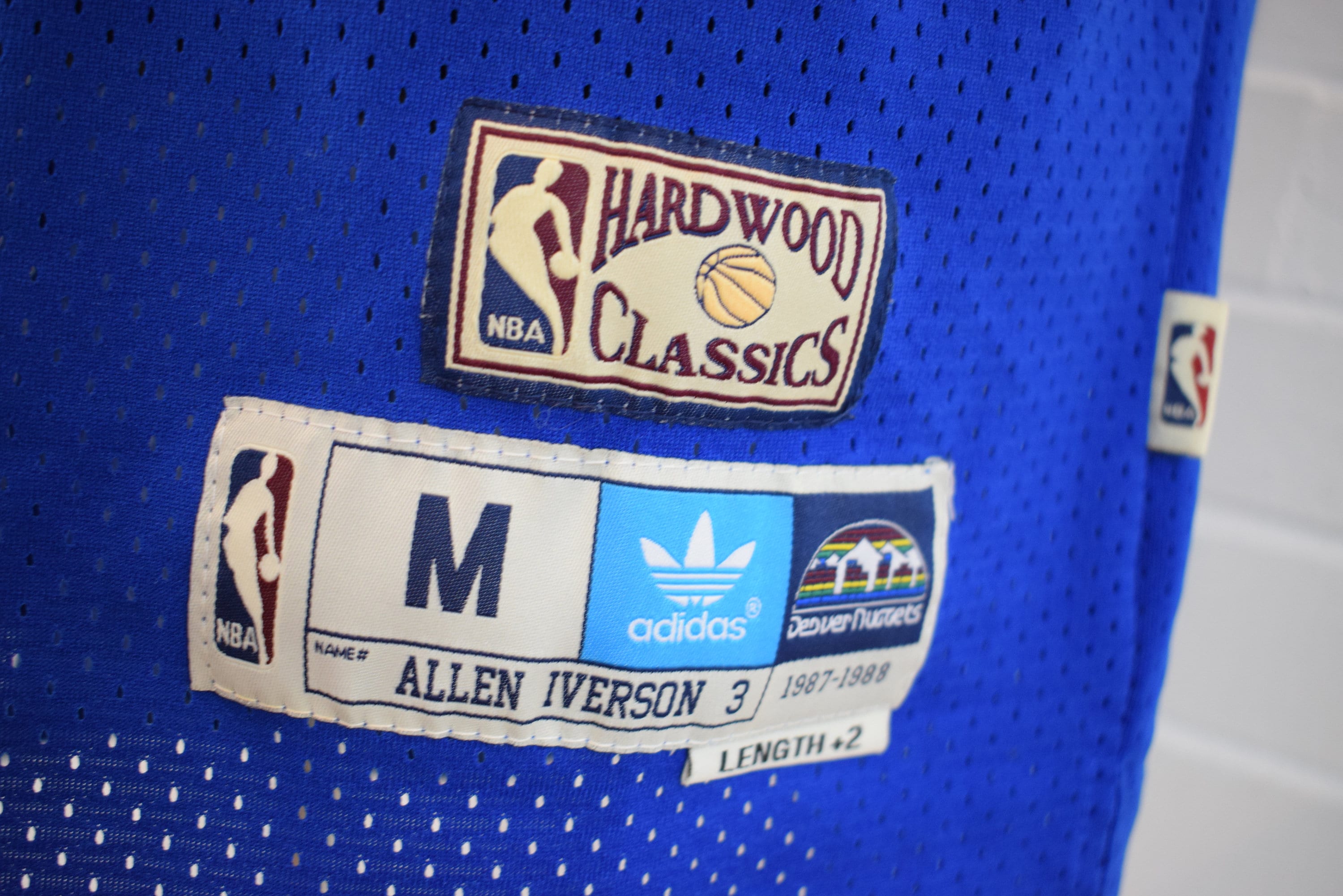 SIXERS ALLEN IVERSON #3 NBA ADIDAS HARDWOOD CLASSICS LENGTH+2 JERSEY LARGE