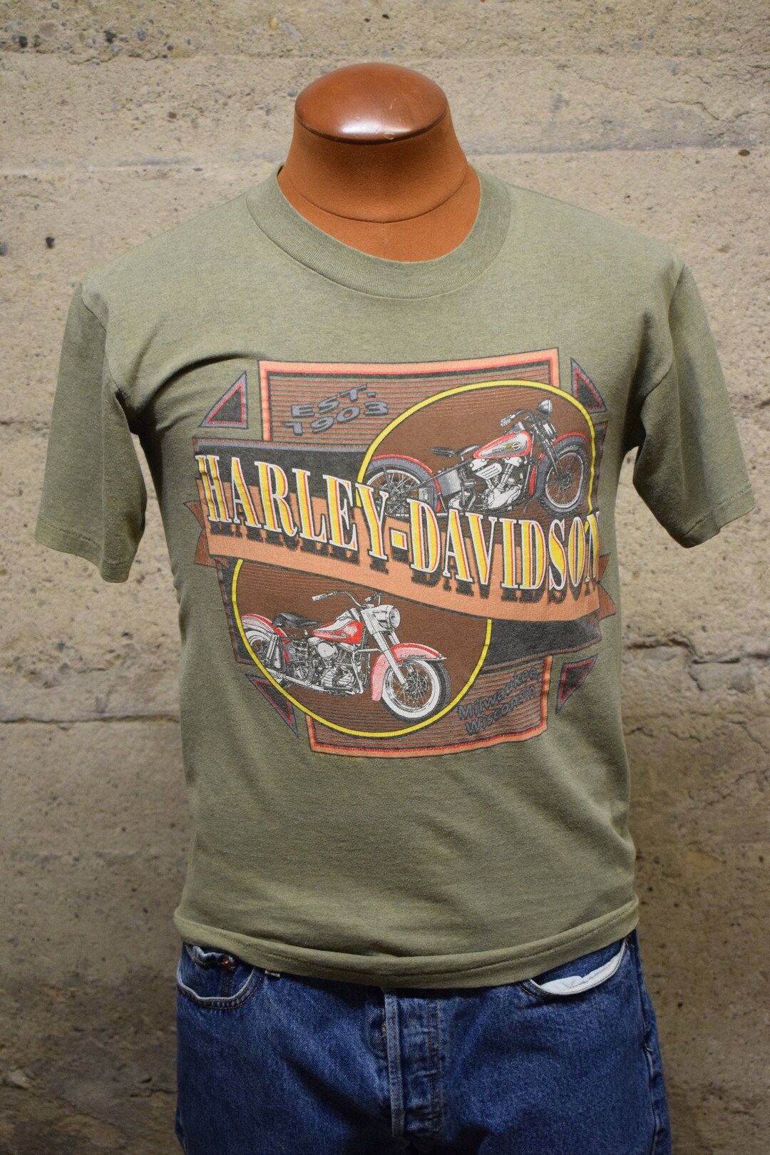 Vintage Harley Davidson Shirt Cycle Connection Joplin Missouri