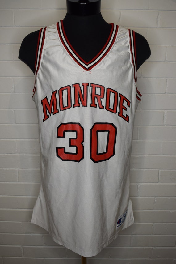 Vintage Monroe College Champion Basketball Jersey… - image 1