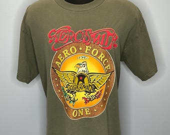 Camiseta vintage Aerosmith Aero Force One de la gira mundial de 1998, talla XL, años 90.