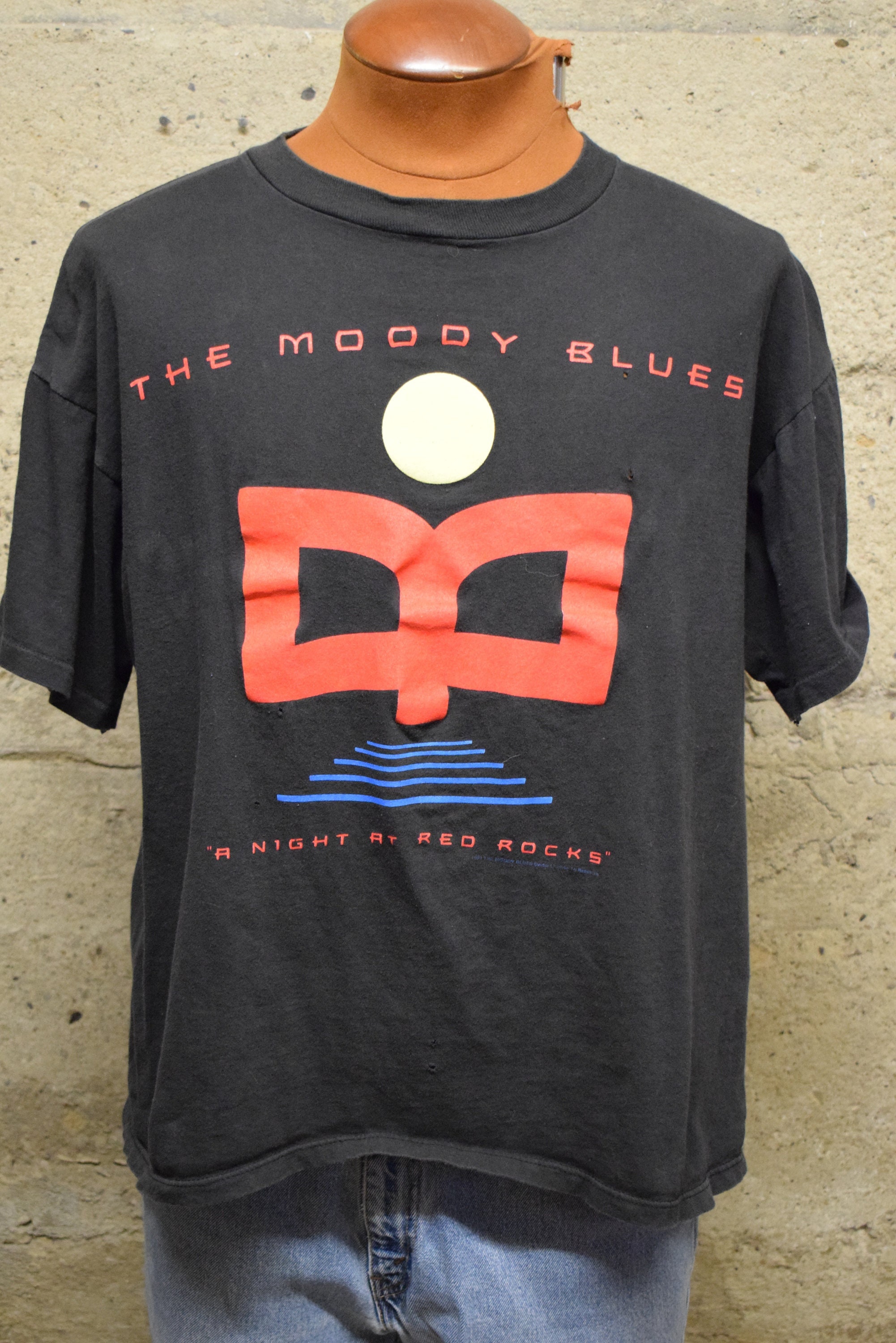Vintage 1993 Moody Blues A Night at Red Rocks T-shirt 90