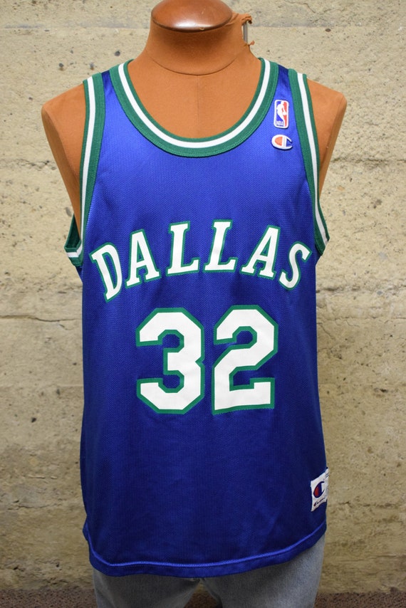 Vintage 90s Dallas Mavericks Jamal Mashburn NBA Champion Basketball Jersey  Small