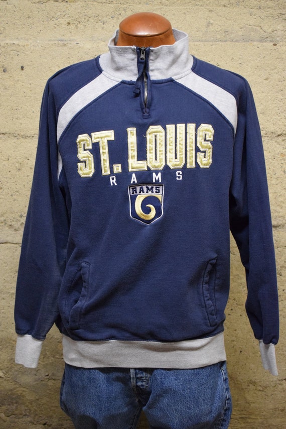 Vintage St.Louis Rams Sweater Adult Medium Blue Long Sleeve Hoodie