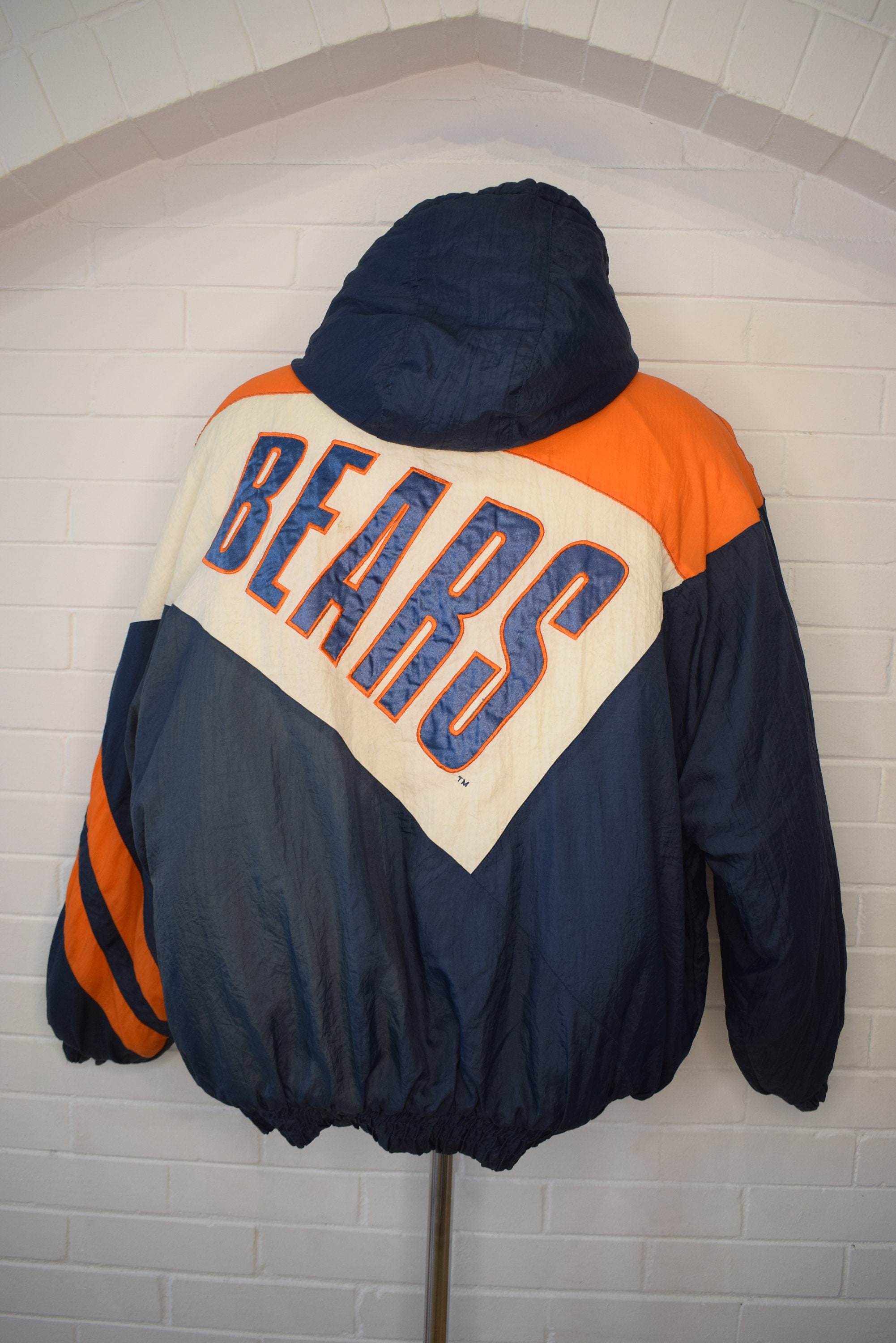 NFL クリーブランドベアーズ　ジャケット ヴィンテージ シカゴ ベアーズ ゲーム デー ロゴ 7 NFL フード付き