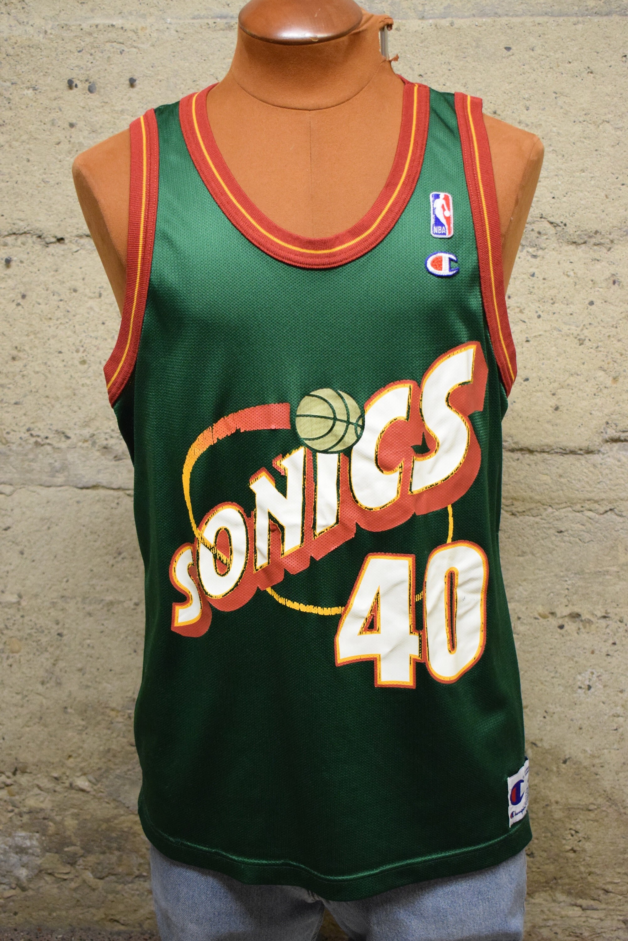 Vintage Champion Seattle Supersonics Shawn Kemp Jersey