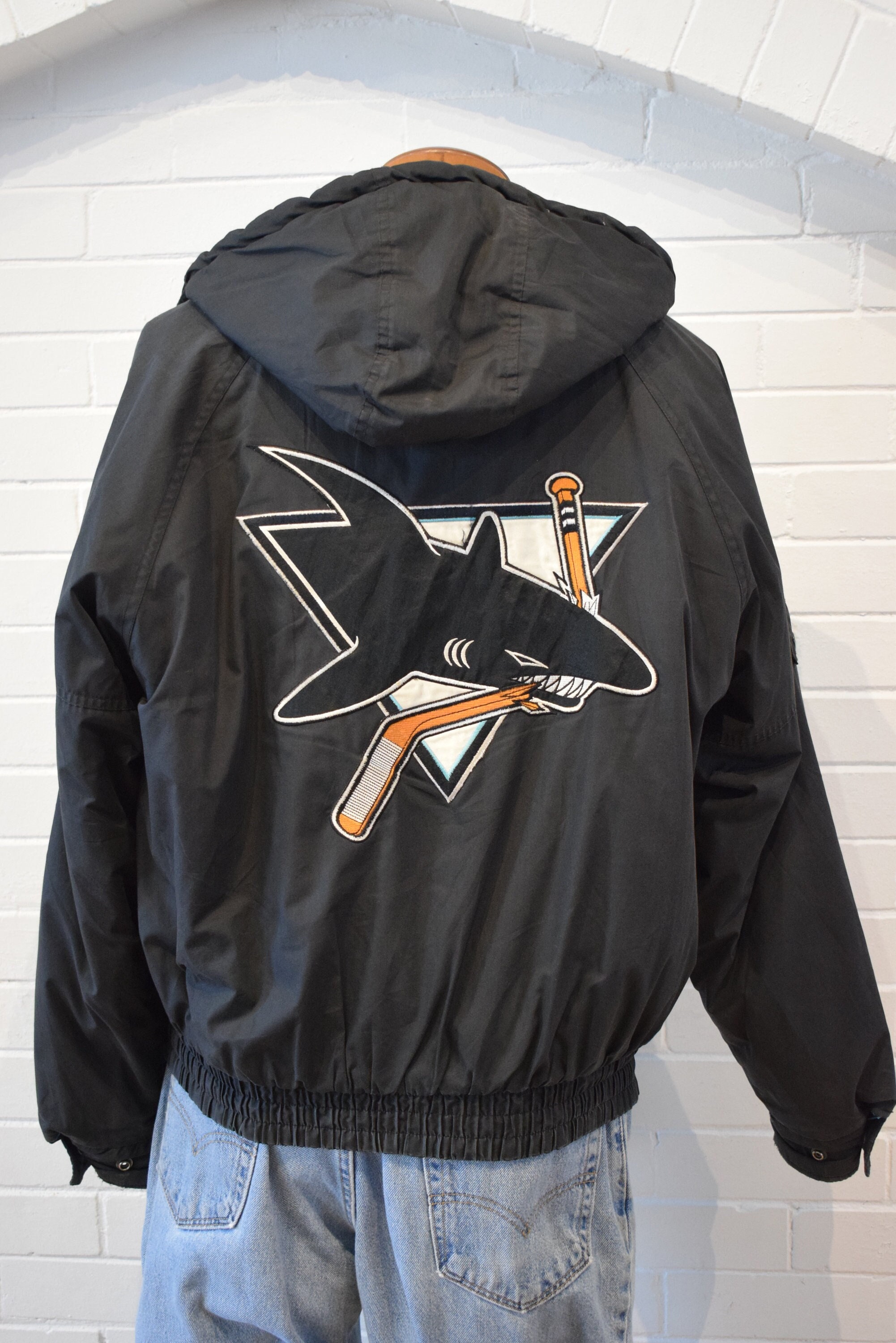 San Jose Sharks: 1990's Lightweight Starter Bomber Jacket (XL) – National  Vintage League Ltd.