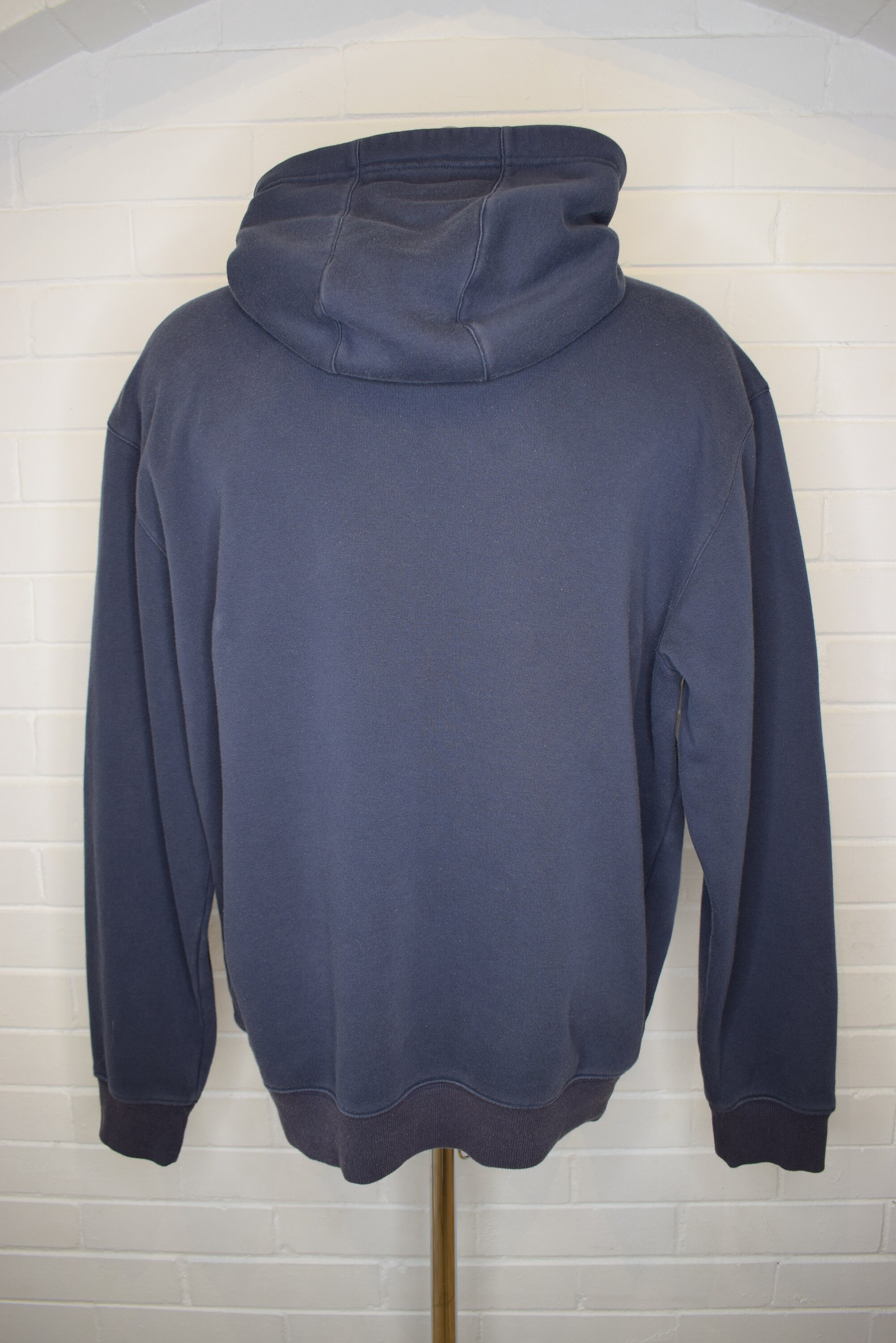 トップス 00s Y2K archive adidas logo hoodie Vintage Adidas Center Logo Hoodie Mens XL Navy Blue Faded