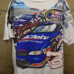 Vintage 1998 Dale Earnhardt Jr. Racing NASCAR Busch Series AOP T-Shirt 90&#39;s XL