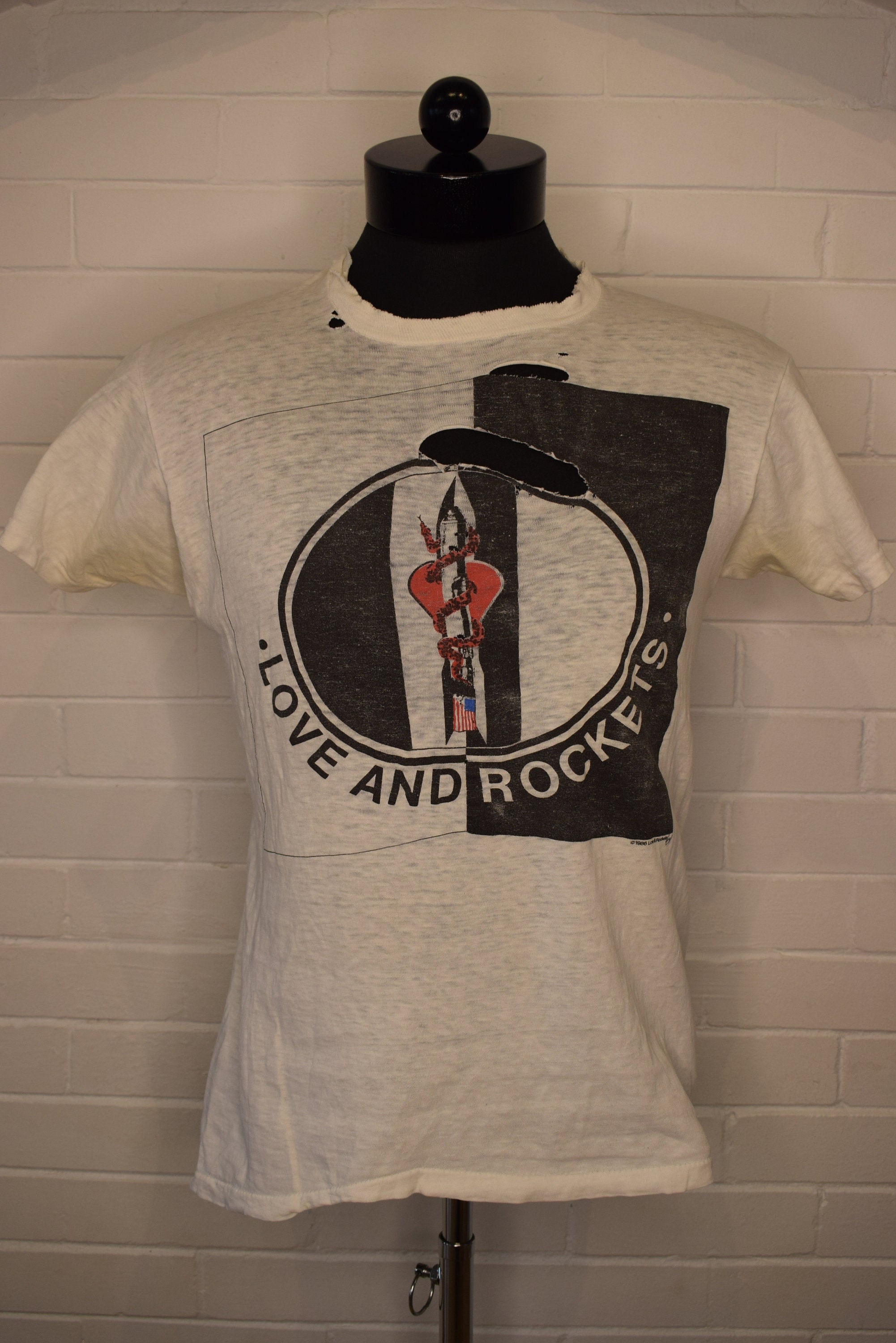 Vintage RARE 1986 Love and Rockets Here Come the Bubblemen Tour T