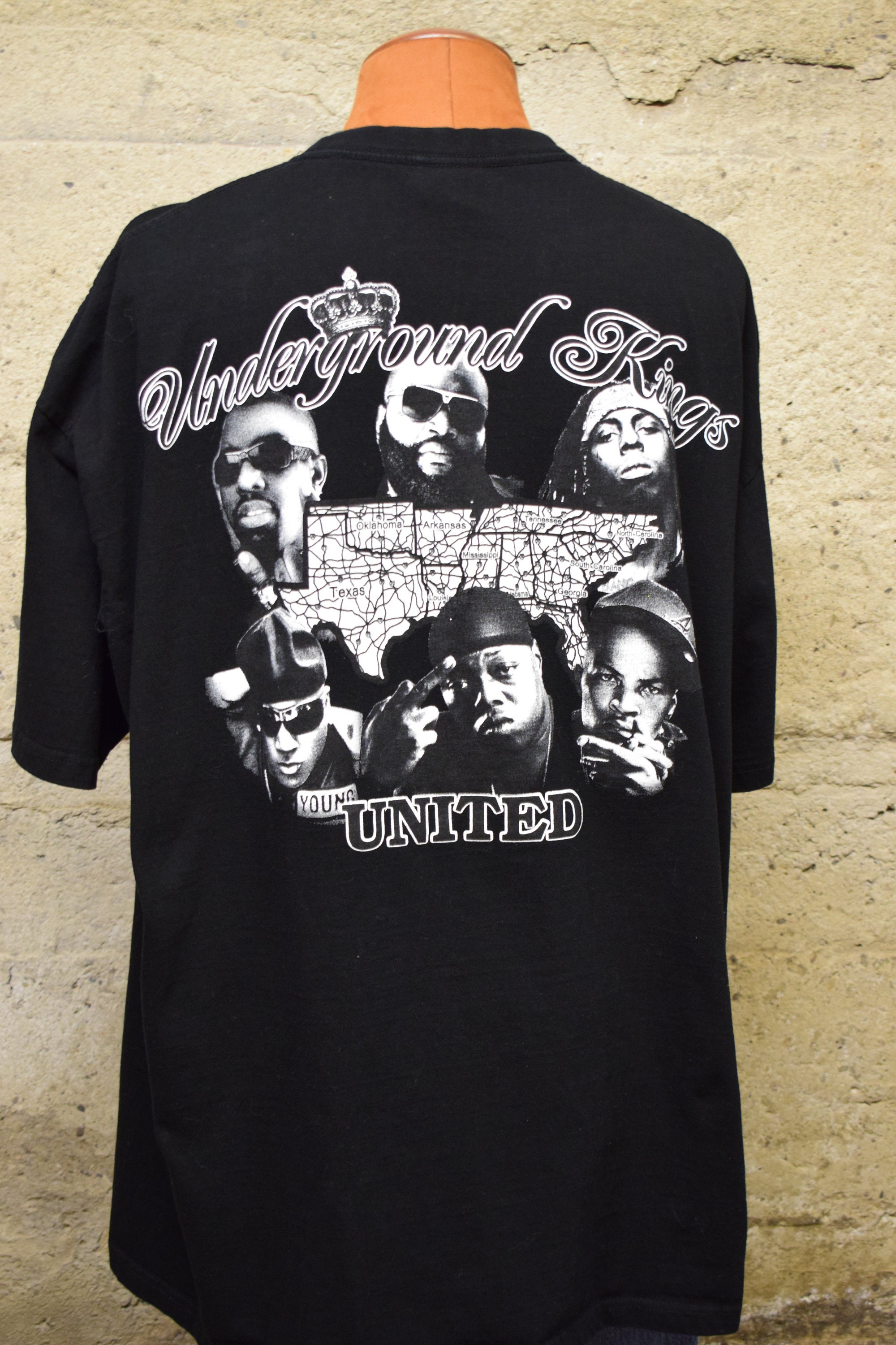 Underground Kings United Down South Rap Hip Hop Black T Underground Kings United Down South Rap Hip Hop Black T