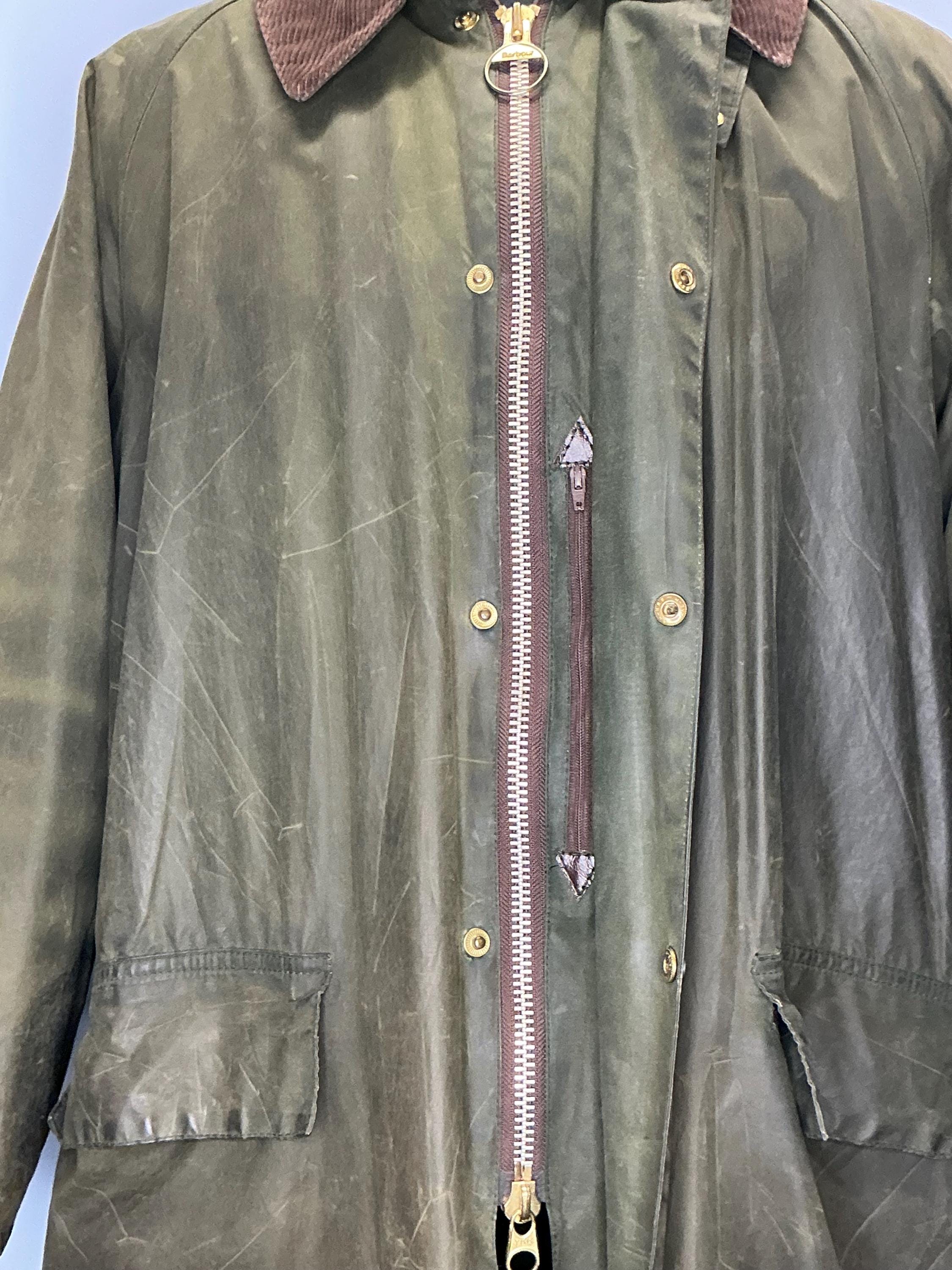Vintage Barbour Burghley A160 Wax Green Riding Fishing Hiking