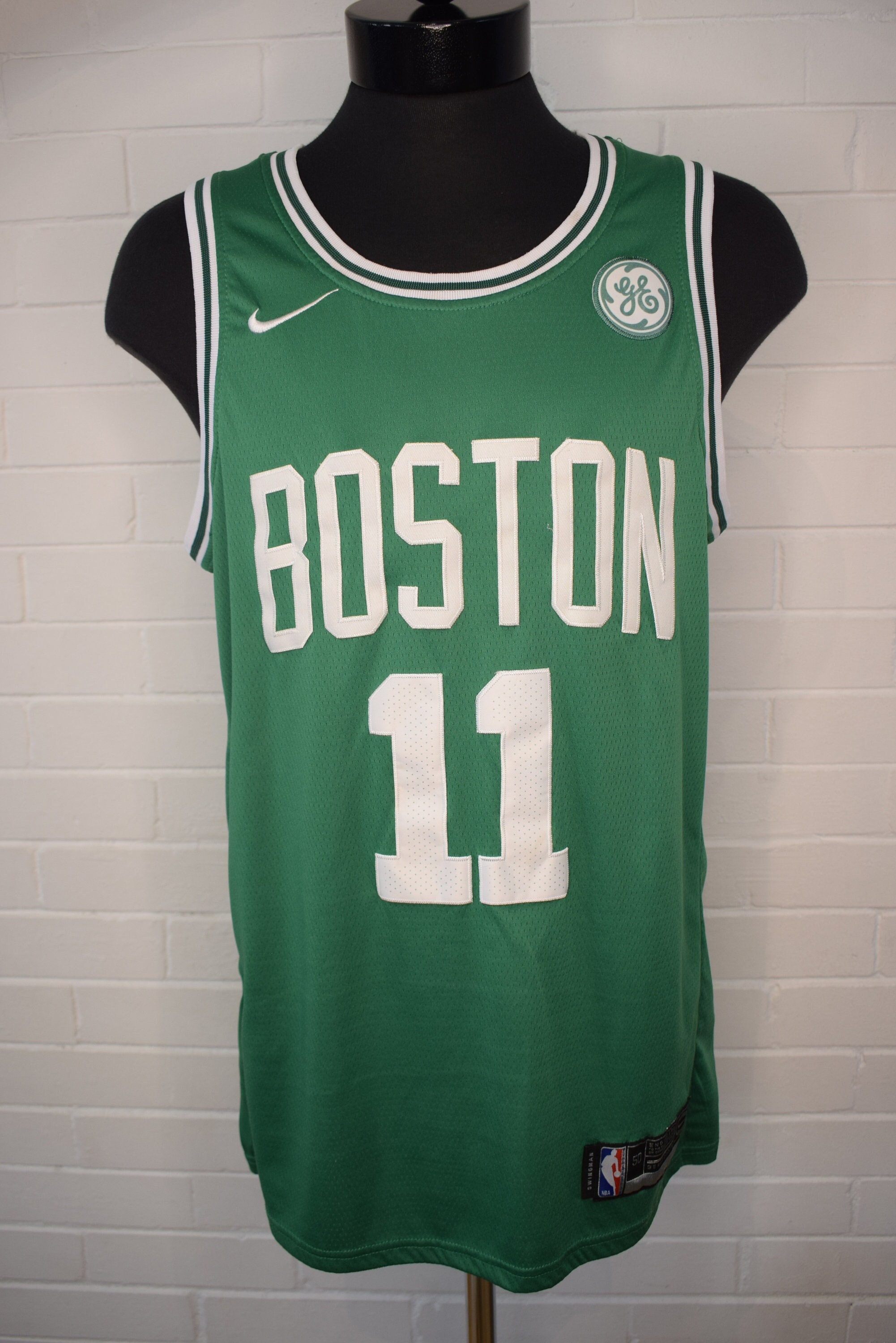 Men's Nike Boston Celtics No11 Kyrie Irving White NBA Swingman Association Edition Jersey