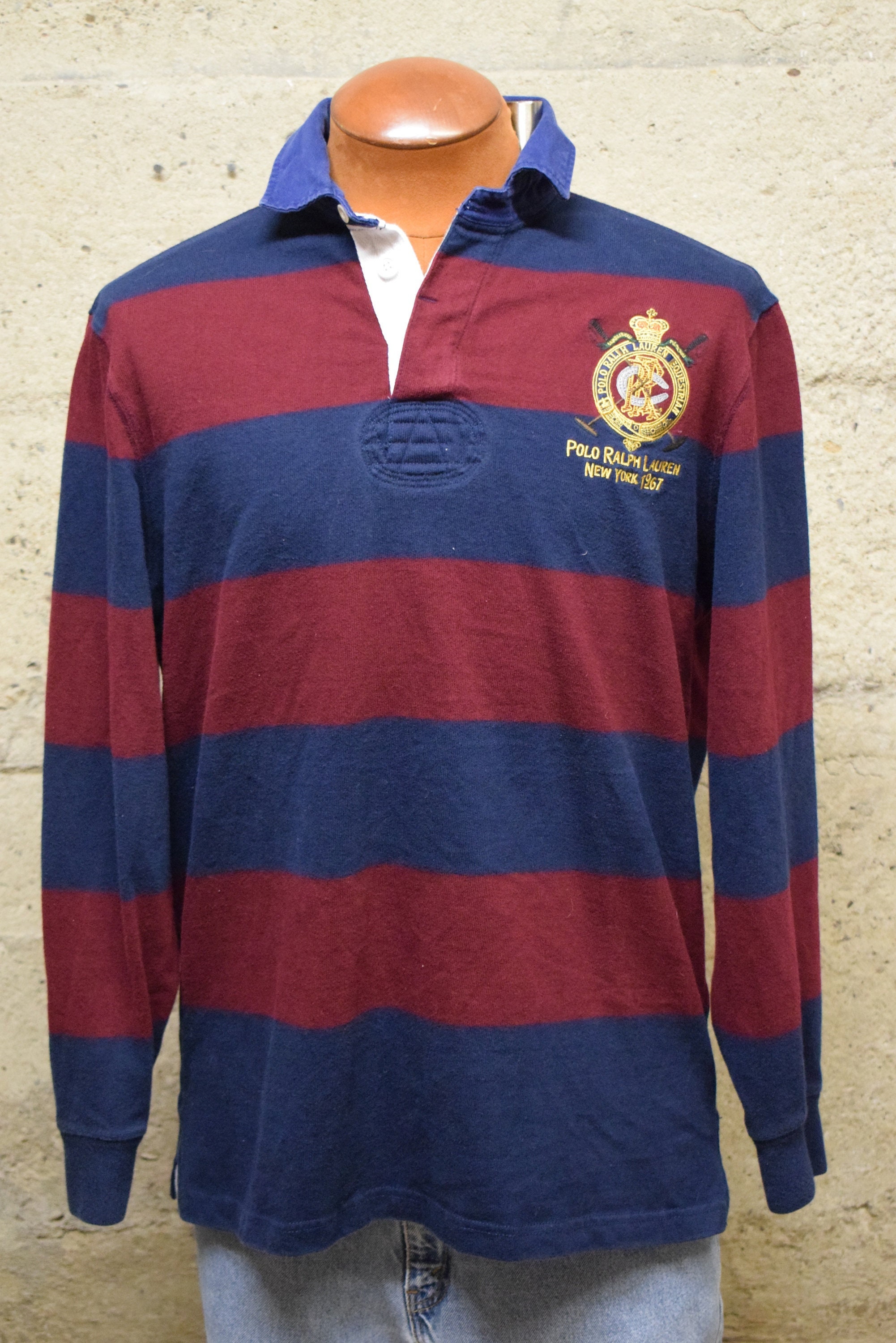 Vintage Polo Ralph Lauren Equestrian New York 1967 Striped 