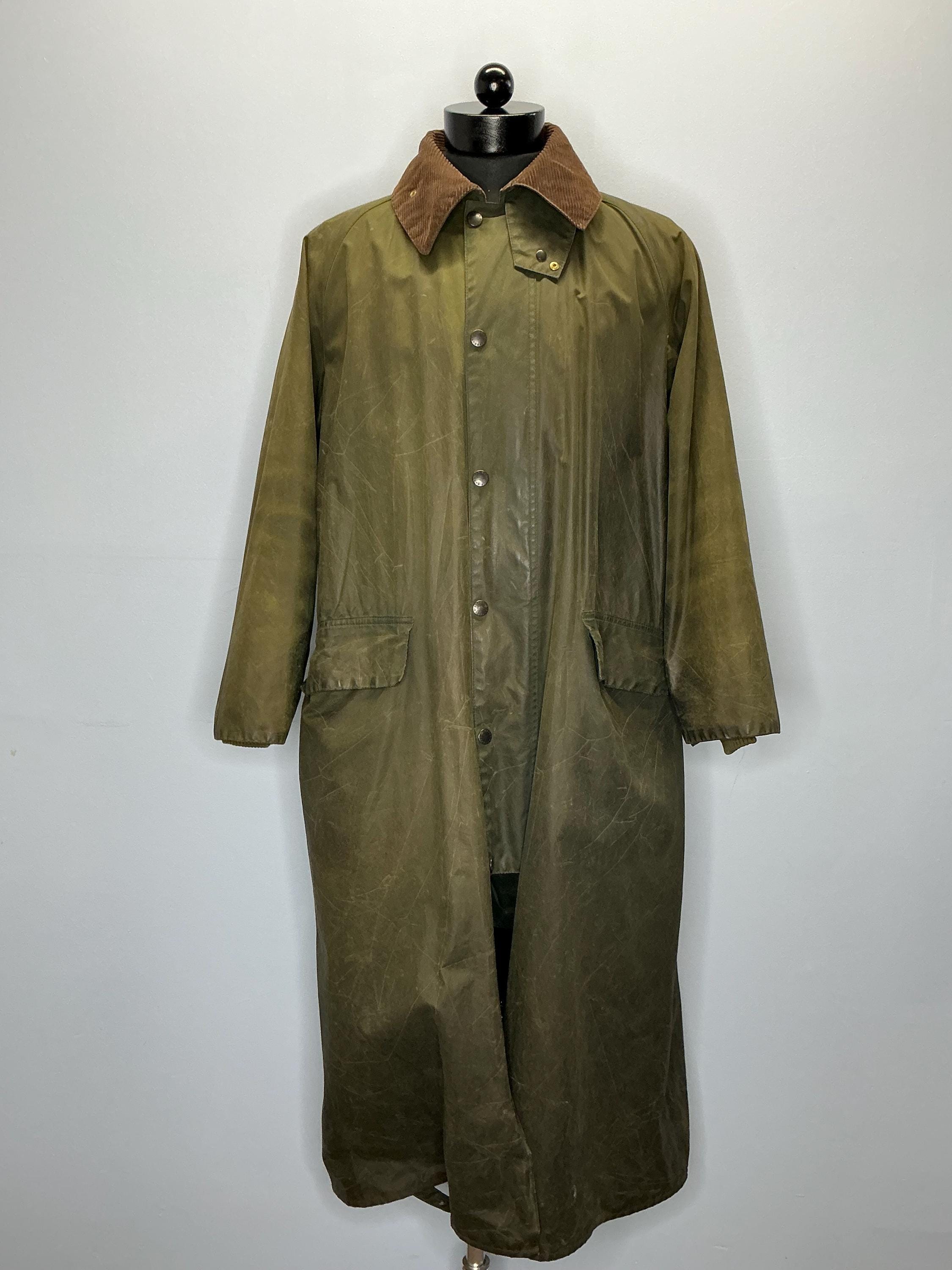 Vintage Barbour Burghley A160 Wax Green Riding Fishing Hiking