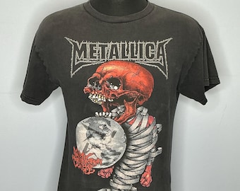 Camiseta vintage de Metallica de la gira de 2004, Madly In Anger With The World, talla grande.