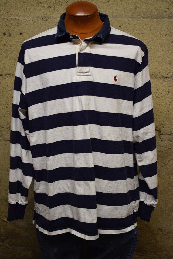 Vintage Striped Long Sleeve Polo Ralph 