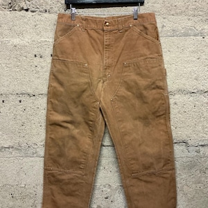 Vintage Carhartt Canvas Work-Wear Double Knee Loose Fit Pants 90’s 36X30