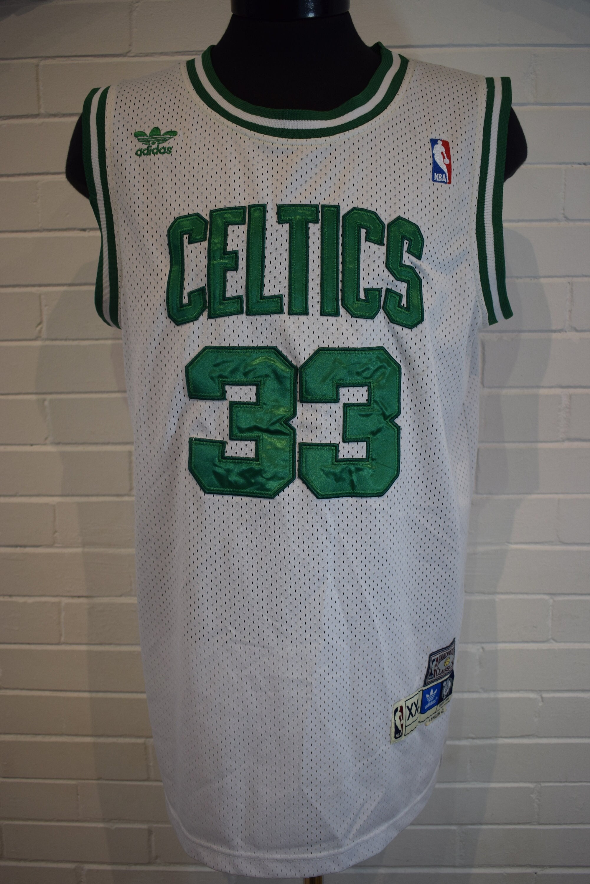 Larry Bird Adidas Hardwood Classics Boston Celtics Jersey (Size XL