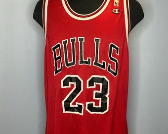 Champion BULLS JORDAN 23 タンクトップ サイズ48 Vintage Champion Michael Jordan Chicago Bulls Red Jersey #23
