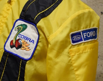 Vintage Ford Mustang Cobra Shelby Racing Jacket 70's Small