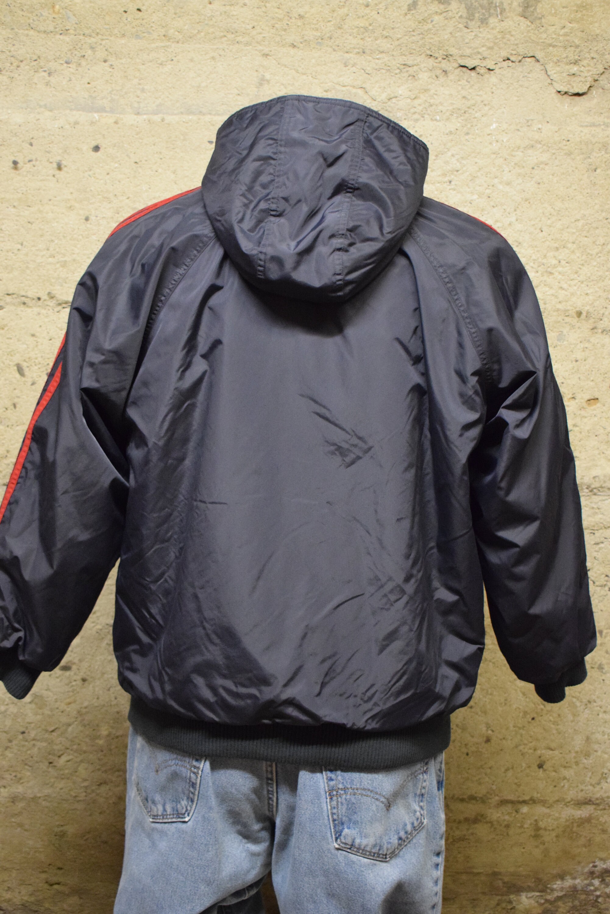 Vintage Adidas Reversible Trefoil Big Logo Jacket 90