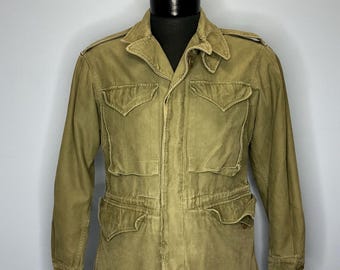 1950's US Army m-51 field jacket Chin strap Button Front