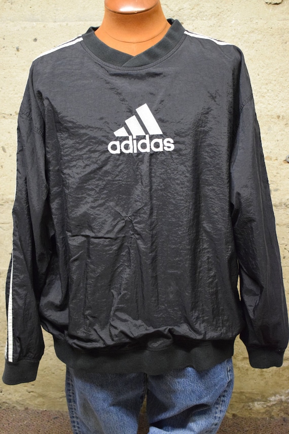 Deshabilitar Congelar Arte Chaqueta rompevientos adidas vintage bordada de 3 rayas de - Etsy España