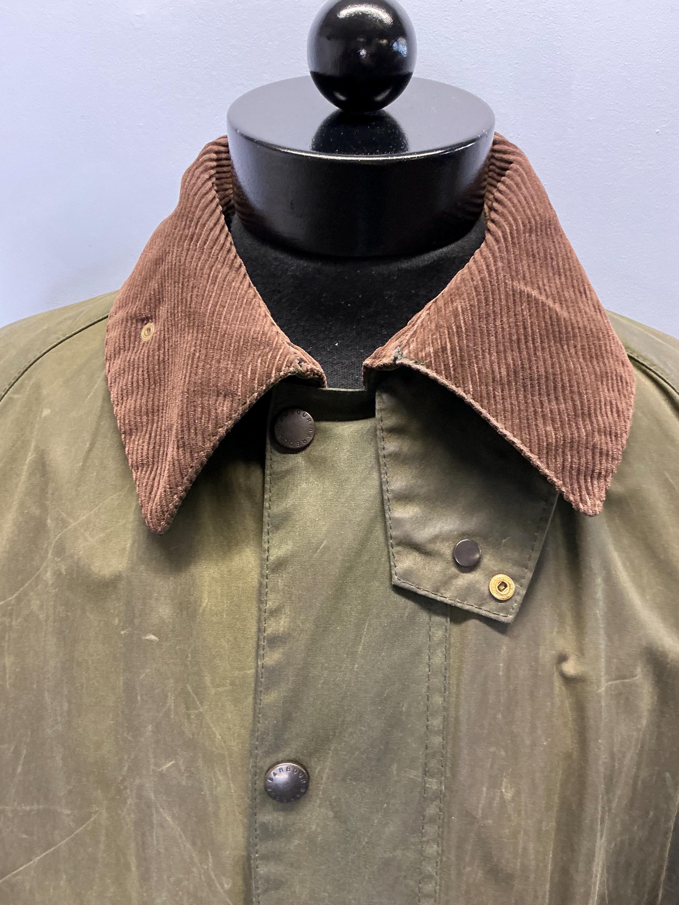 Vintage Barbour Burghley A160 Wax Green Riding Fishing Hiking