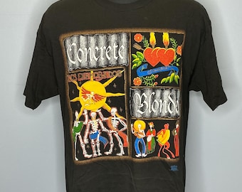 Camiseta vintage de la gira Destino de Concrete Blonde de 1993, años 90, talla XL