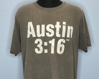 Camiseta vintage de lucha libre WWF de Stone Cold Steve Austin de 1997, 3:16 Smoking Skull, talla XL, años 90.