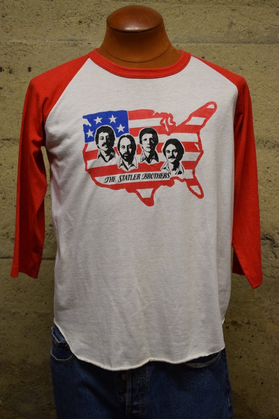 Vintage 80s The Statler Brothers Raglan T-Shirt Wh