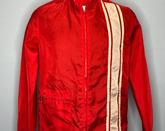 Chaqueta de nailon Ford Racing Stripe Competitor vintage de los años 70, talla pequeña