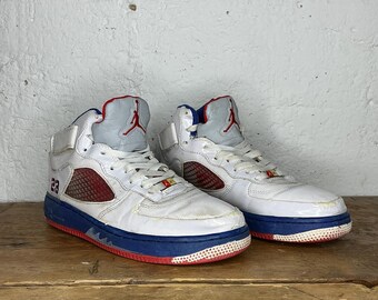 Jordan Fusion Red White Blue 2007 Air Jordan Force V (5) Fusion