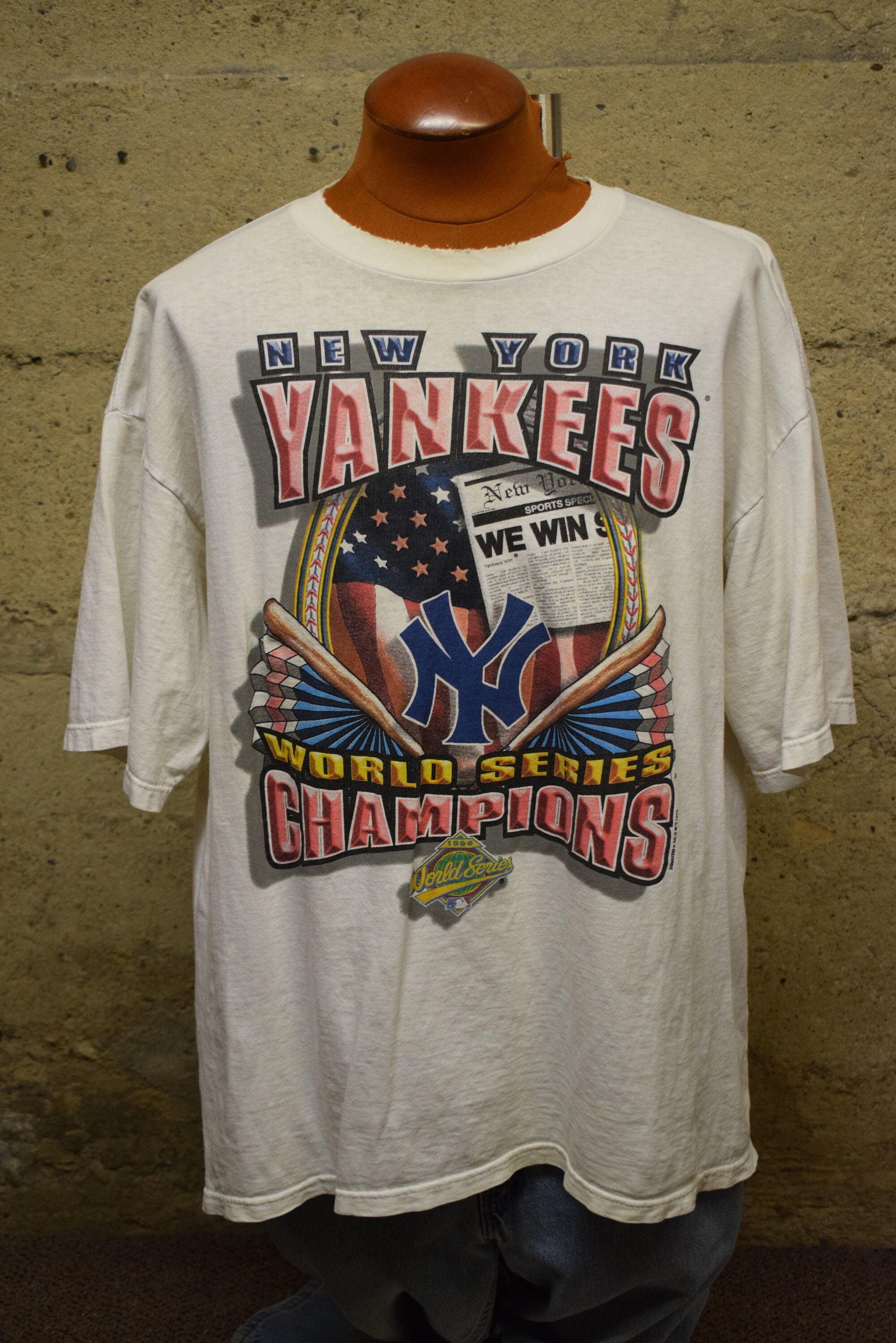 1998 New York Yankees World Series Champs Starter MLB T-Shirt Size Large