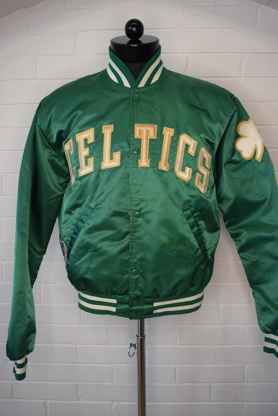 Vintage Boston Celtics NBA Starter Satin Green Bo… - image 1
