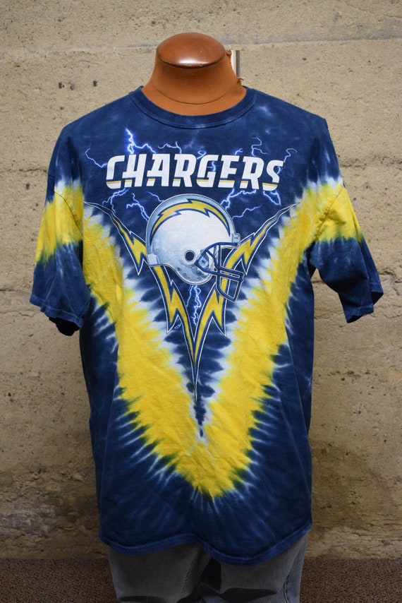 Majestic Navy Los Angeles Chargers NFL Team Apparel V Tie-dye 